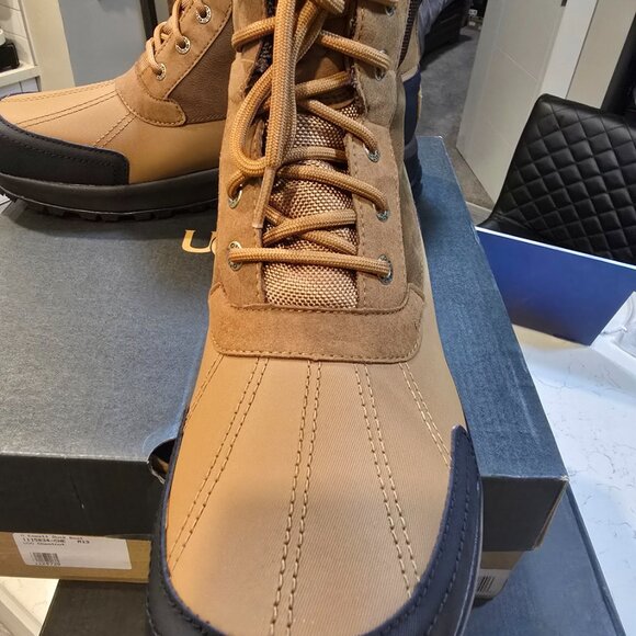 UGG Emmett Duck Boots Waterproof Winter Chesnut Brown 1115834-CHE Men's 13 NIB - Picture 2 of 14